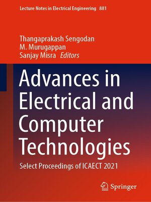 cover image of Advances in Electrical and Computer Technologies